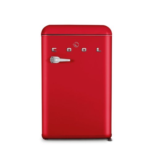 Commercial Cool - 4.4 Cu. Ft, Vintage Style 2 Slide-Out Glass Shelves Refrigerator - Red-Front_Standard 