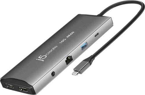 j5create - USB-C 11-in-1 PD 3.1 140W Dual 4K HDMI Multi-Port Dock - space grey