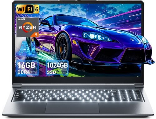 Jumper - 15.6" Laptop, Ryzen 5 3500U (Up to 3.6GHz) Quad-Core Processor, 16GB DDR4 RAM, 512GB SSD - Gray-Front_Standard 