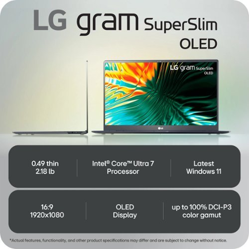 LG  gram SuperSlim 15.6 Laptop - Intel Evo Platform Intel Core Ultra 7 - 32GB RAM - 2TB SSD - Neptune Blue BUY IN GERMANY