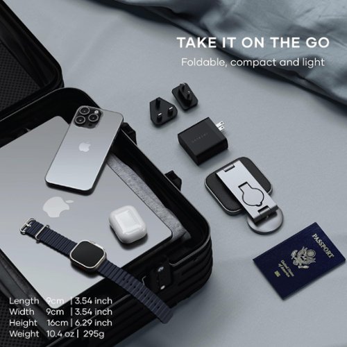 Satechi 3-in-1 Foldable Qi2 Wireless Charging Stand for iPhone, Apple Watch, and AirPods - Space Gray WHERE TO BUY