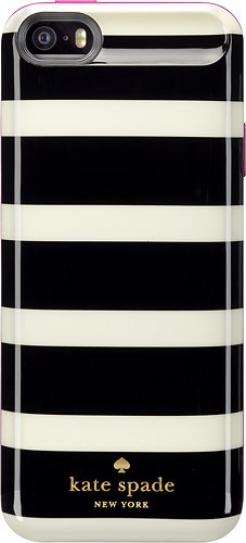  kate spade new york - Kinetic Stripe offGRID External Battery Case for Apple® iPhone® 5 and 5s - Black/Cream