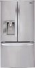 LG - 31.5 Cu. Ft. Door-in-Door French Door Refrigerator with Thru-the-Door Ice and Water - Stainless Steel-Front_Standard