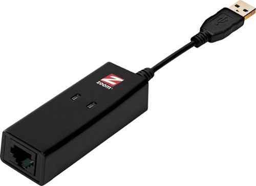  Zoom - 56K V.92 USB Mini External Data/Fax Modem - Black