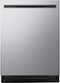 LG - FlushFit 24" Top Control Smart Built-In Stainless Steel Tub Dishwasher with 3rd Rack, 1 Hour Wash & Dry Cycle and 44dBA - Stainless Steel-Front_Standard