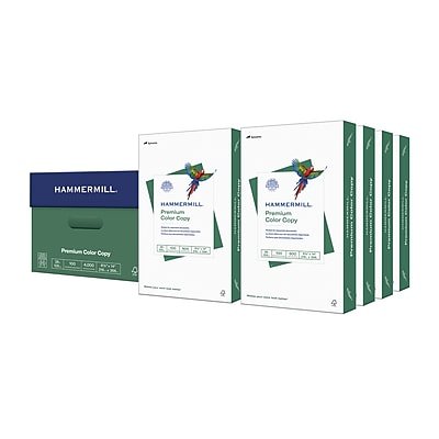 Hammermill - Premium Color Copy 8.5" x 14" Printer Paper, 28 lbs., 100/Brightness, 8 Reams/Carton (102475) - White