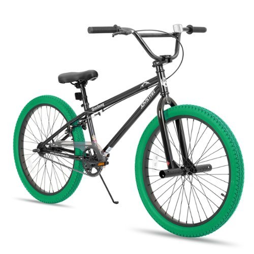 JOYSTAR - Brockway Freestyle Kids BMX Bike 24" Kids Bicycles for Ages 9-12, Girls Boys Beginner-Level Riders 2 Pegs - Green-Front_Standard 