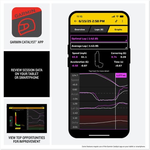 Garmin Catalyst 2 3 Racetrack Driving Performance Optimizer - Black WORLDWIDE DELIVERY