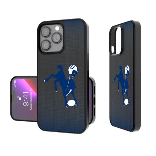Keyscaper - Gridiron Classic Teams - Baltimore Colts Linen Logo iPhone Bump Case - 16 Pro Max - Black-Front_Standard 