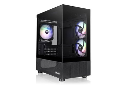 Thermaltake - View 170 TG ARGB Micro-ATX Mid-Tower PC Case - Black