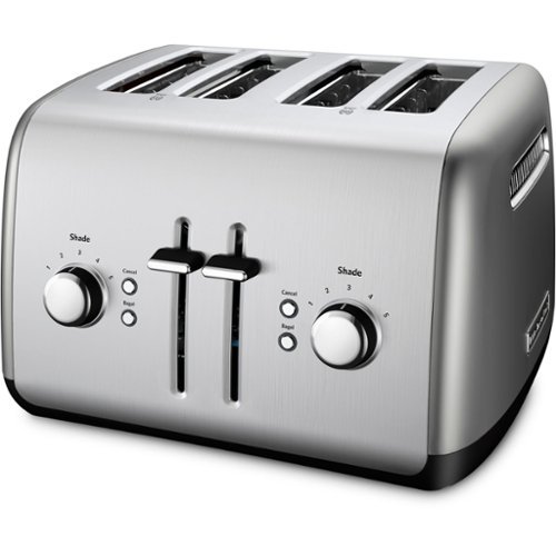 KitchenAid - 4-Slice Toaster with Illuminated Buttons in Contour Silver