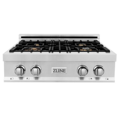 ZLINE - 30 in. Legacy Rangetop w/ 4 Brass Burners and Porcelain Cooktop in Stainless Steel - Stainless Steel