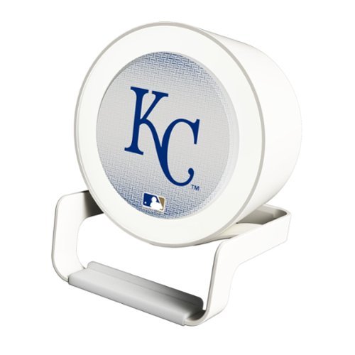 Keyscaper - Kansas City Royals Linen Print Nightlight Charger & Bluetooth Speaker - White-Front_Standard 