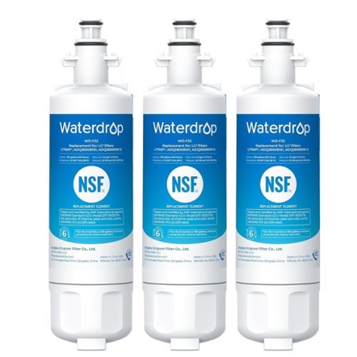 Waterdrop - WD-F32 Refrigerator Water Filter 3-Pack - White-Front_Standard 