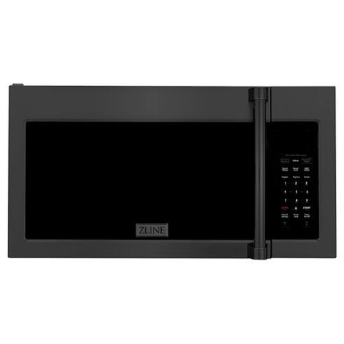 ZLINE - Over the Range Convection Microwave Oven Stainless Steel with Traditional Handle and Sensor Cooking - Black-Front_Standard 