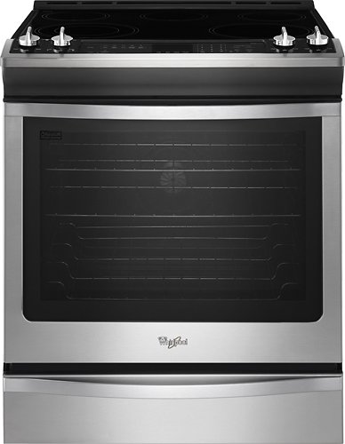  Whirlpool - 6.2 Cu. Ft. Self-Cleaning Slide-In Electric Convection Range - Stainless steel