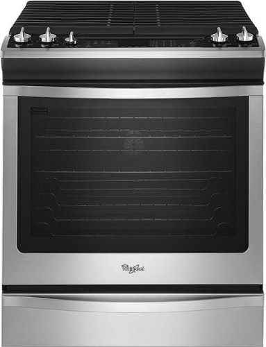  Whirlpool - 5.8 Cu. Ft. Self-Cleaning Slide-In Gas Convection Range - Stainless steel