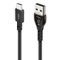 AudioQuest - Carbon USB-A > C 4.9' Digital High-Definition Audio Cable with USB-C to USB-A Connectors - Gray on Black-Front_Standard