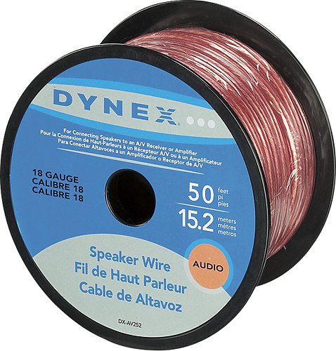  Dynex™ - 50' Spool 18-Gauge Speaker Wire - Gold