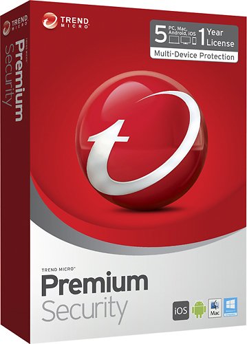  Trend Micro Premium Security (5 Devices) (1-Year Subscription)