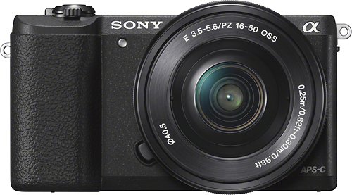  Sony - Alpha a5100 Mirrorless Camera with 16-50mm Retractable Lens - Black