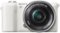 Sony - Alpha a5100 Mirrorless Camera with 16-50mm Retractable Lens - White-Front_Standard