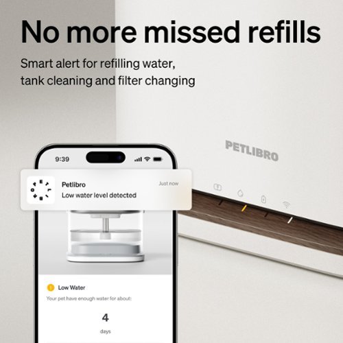 PETLIBRO Dockstream 2 Smart Cordless Battery Operated Fountain, App Monitoring 3L Pet Water Fountain - White/Walnut WHERE TO BUY