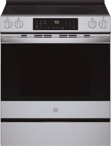 GE Profile - 5.3 Cu. Ft. Slide-In Electric Induction Convection Range with No Preheat Air fry and EasyWash Oven Tray Cleaning System - Stainless Steel-Front_Standard