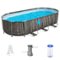 Coleman - Power Steel Swim Vista 20' x 48" Round Above Ground Swimming Pool Set - Gray-Front_Standard