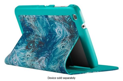 Speck - FitFolio Case for Samsung Galaxy Tab 3 8.0 - Peacock Plumes Blue-Front_Standard 