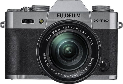  Fujifilm - X-T10 Mirrorless Camera with XC 16-50mm f/3.5-5.6 OIS II Lens - Silver