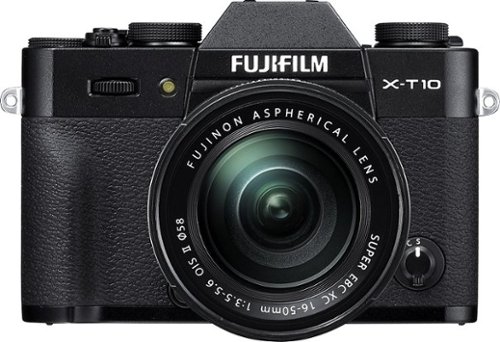 Fujifilm - X-T10 Mirrorless Camera with XC 16-50mm f/3.5-5.6 OIS II Lens - Black-Front_Standard 