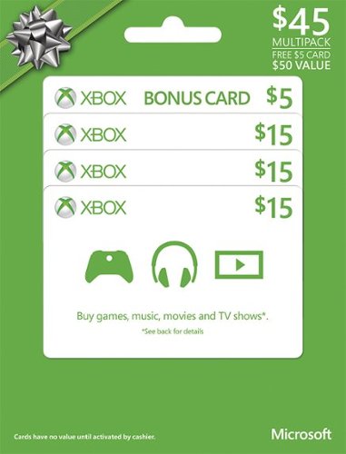  Microsoft - $15 Xbox Gift Cards (3-Pack) + $5