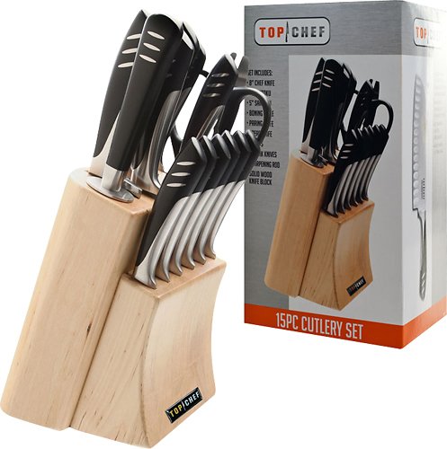  Hastings Home - 15-Piece Knife Set - Steel