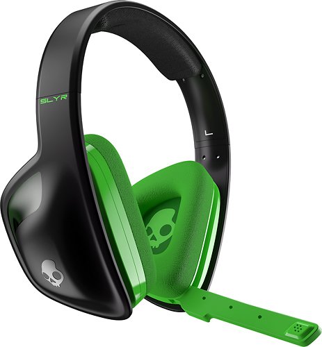 Skullcandy - SLYR Wired Stereo Gaming Headset for Xbox One - Black/Green-Front_Standard 