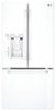LG - 24.2 Cu. Ft. French Door Refrigerator with Thru-the-Door Ice and Water - White-Front_Standard