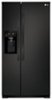 LG - 22.1 Cu. Ft. Side-by-Side Refrigerator with Thru-the-Door Ice and Water - Black-Front_Standard 