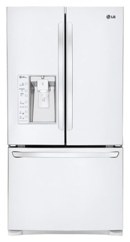  LG - 28.8 Cu. Ft. French Door Refrigerator with Thru-the-Door Ice and Water - White
