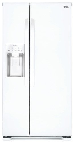 LG - 22.1 Cu. Ft. Side-by-Side Refrigerator with Thru-the-Door Ice and Water - White-Front_Standard 