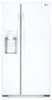 LG - 22.1 Cu. Ft. Side-by-Side Refrigerator with Thru-the-Door Ice and Water - White-Front_Standard