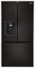 LG - 24.2 Cu. Ft. French Door Refrigerator with Thru-the-Door Ice and Water - Black-Front_Standard