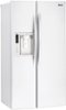 LG - 26.2 Cu. Ft. Side-by-Side Refrigerator with Thru-the-Door Ice and Water - White-Angle_Standard