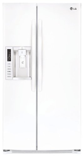  LG - 26.2 Cu. Ft. Side-by-Side Refrigerator with Thru-the-Door Ice and Water - White