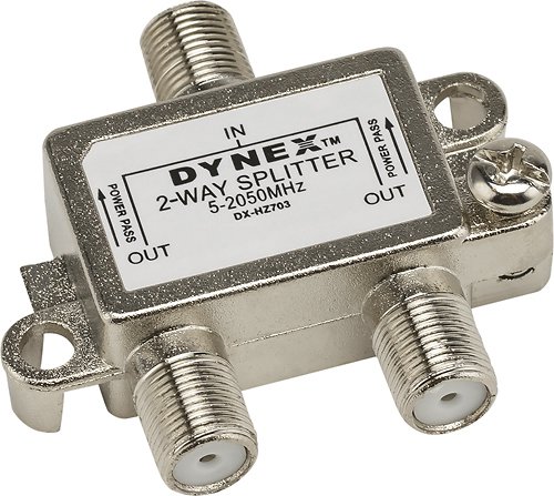  Dynex™ - 2-Way Coaxial Splitter - Silver