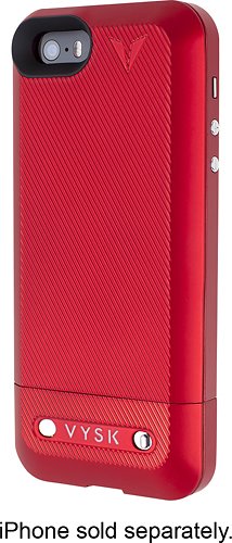  Vysk - EP1 Privacy Battery Charger Case for Apple® iPhone® 5 and 5s - Red