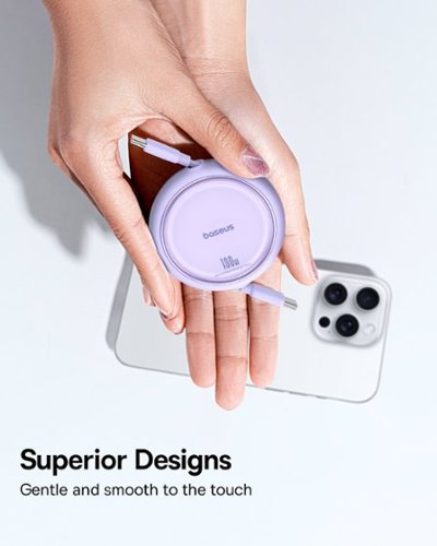 Baseus Free2Pull Mini 100W Retractable USB C Cable Fast Charging for iPhone 16 and Samsung 3.3ft Purple - Purple BUY IN EUROPE