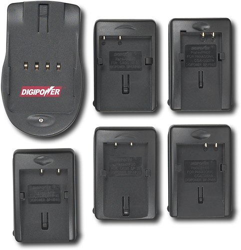 Unbranded - World Travel Charger for Select Panasonic, Casio, Fuji, and HP Digital Camera Batteries - Black-Front_Standard 