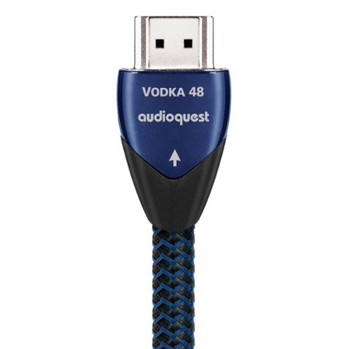 AudioQuest Vodka 48 2.5' 4K-8K-10K 48Gbps HDMI Cable - Blue on Black WORLDWIDE DELIVERY