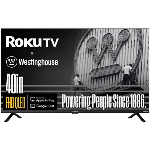 Westinghouse - 40" Smart Roku TV, FHD QLED, Dolby Digital+, Wi-Fi, Bluetooth, AirPlay, Alexa & Google Assistant-Front_Standard 