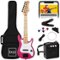 Best Choice Products - 30in Kids Electric Guitar Beginner Starter Kit w/ 5W Amplifier, Strap, Case - Pink Sparkle-Front_Standard